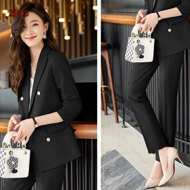 Spring And Autumn Business Two-piece Set For Women