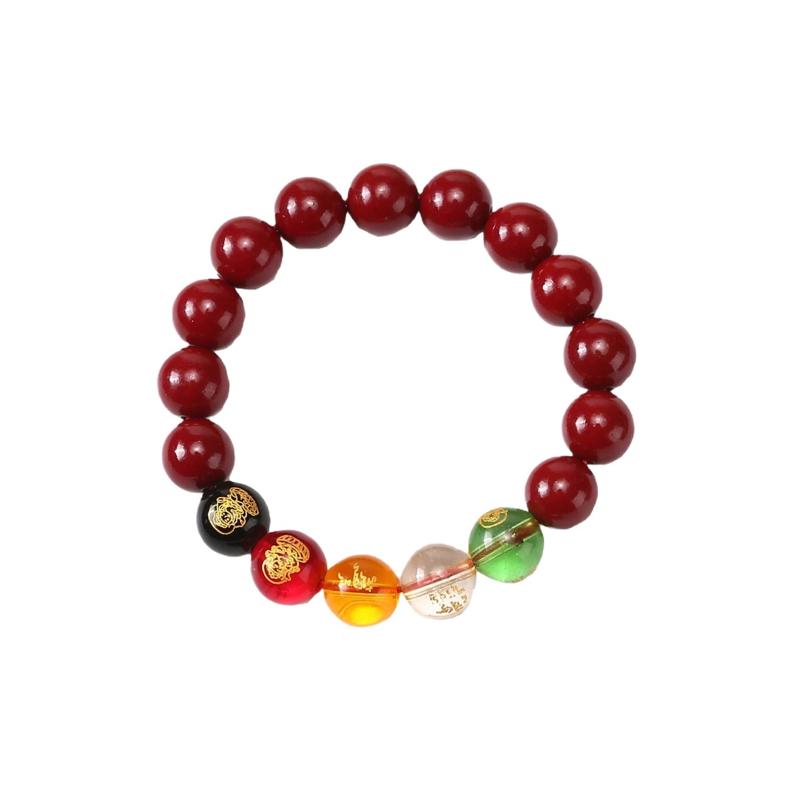 New Five Gods Of Wealth Cinnabar Bracelet Lucky Beads