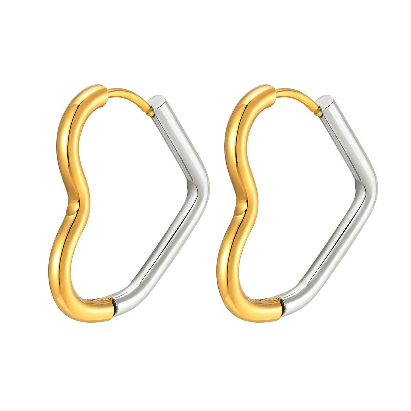 N Earrings Gradually Golden High-grade Ear Ring Titanium Steel Special-interest Earrings