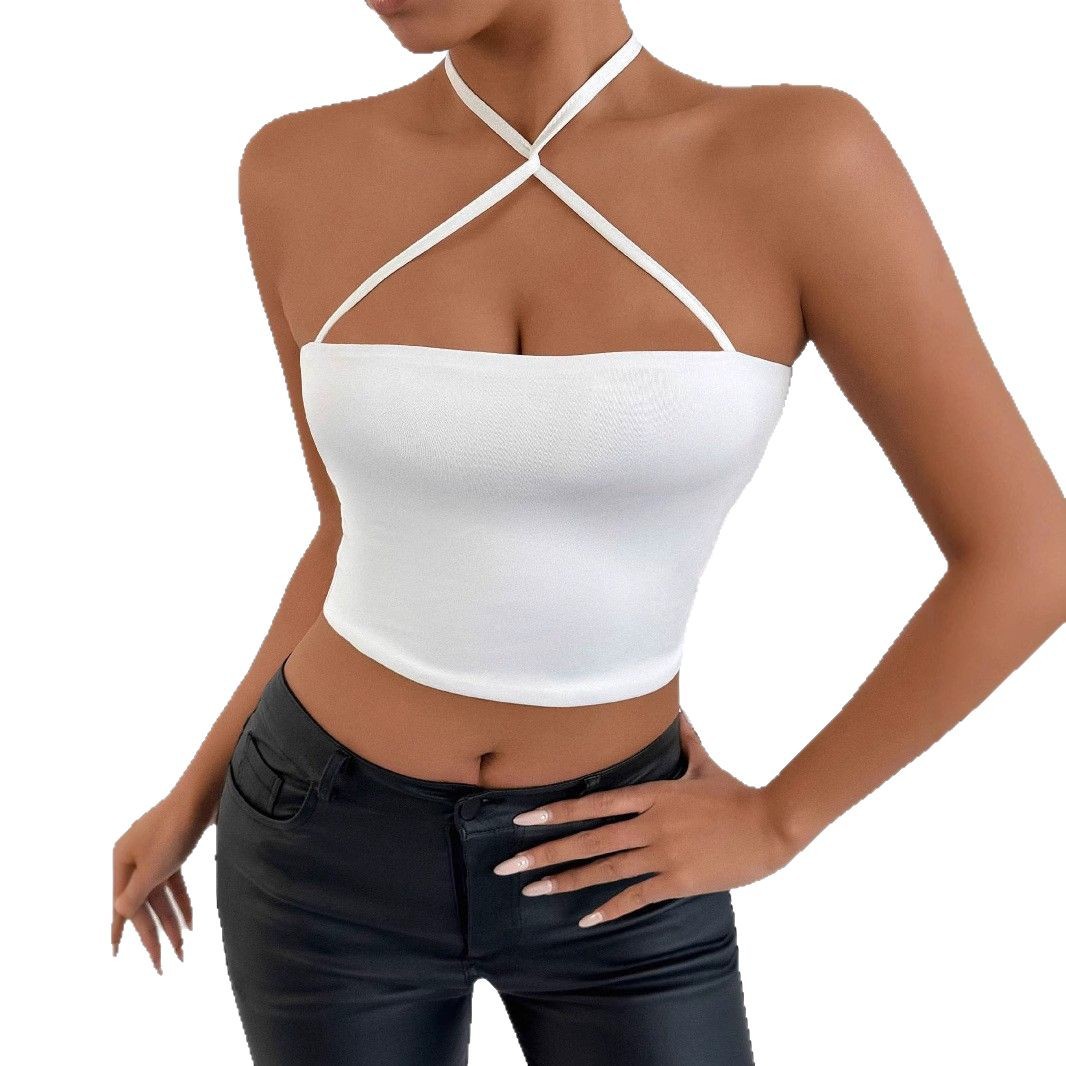 Women's Halter-Neck Sexy Midriff-Baring All-Match Top