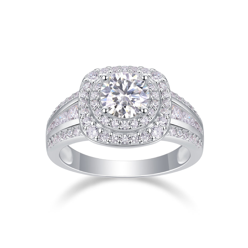 1Starry Sky Crown - A Fashionable Jewelry Ring Set With 1-carat Moissan Diamond S925 Sterling Silver And Platinum-plated Diamond Prohibit TikTok sales