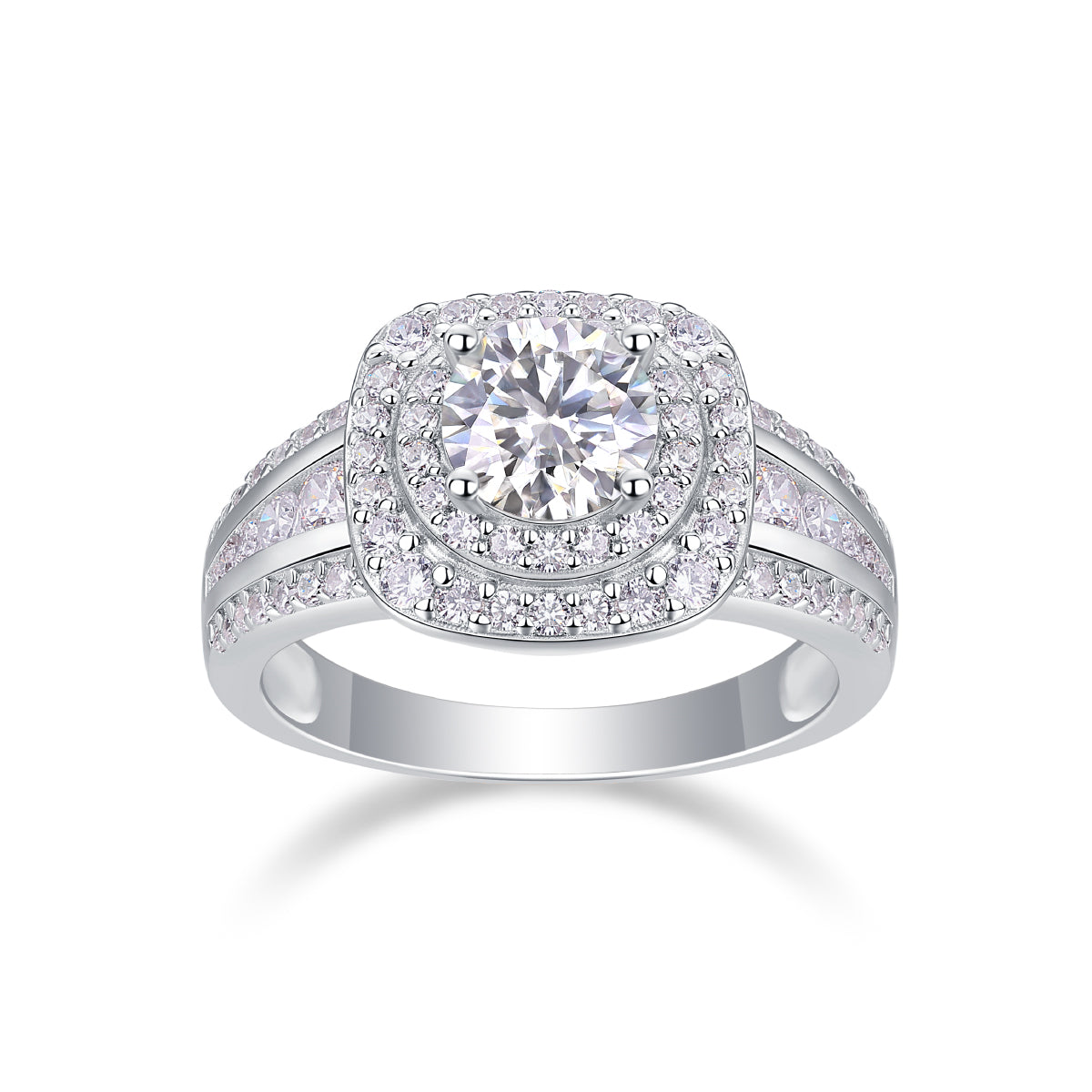 1Starry Sky Crown - A Fashionable Jewelry Ring Set With 1-carat Moissan Diamond S925 Sterling Silver And Platinum-plated Diamond Prohibit TikTok sales