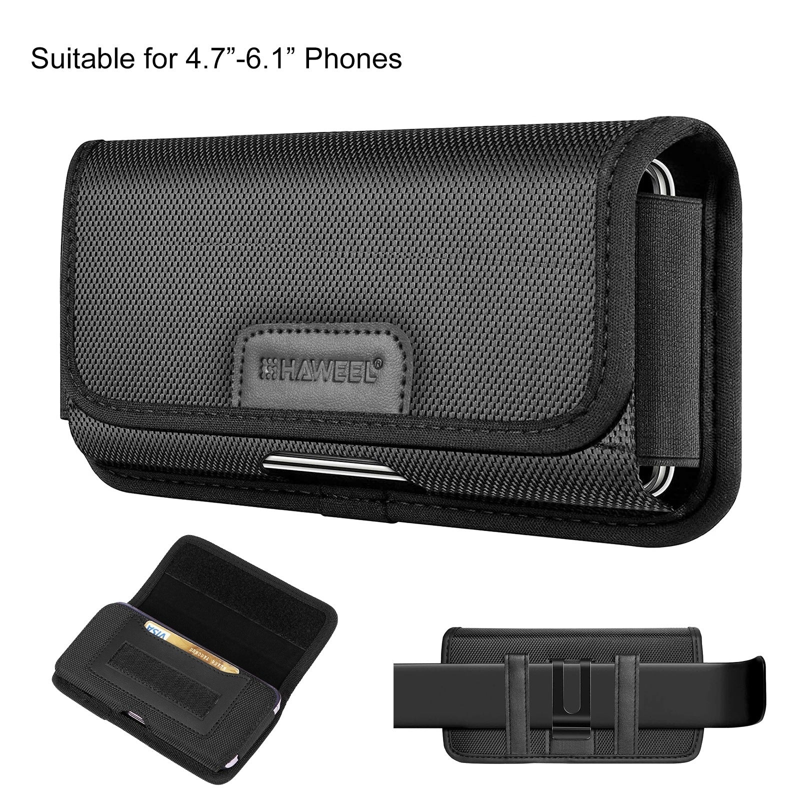 Men's Multi-functional Horizontal And Vertical Nylon Cloth Belt Slot Waist Bag