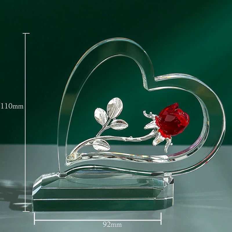 Home Valentine's Day Rose Heart-shaped Ornaments