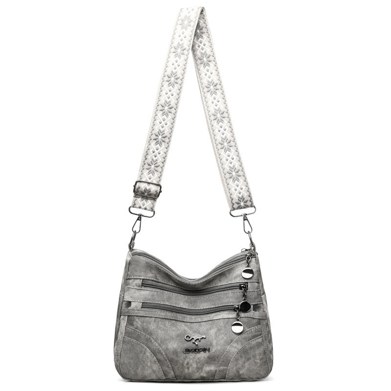 Fashion Women Shoulder Bag Large Capacity Soft Leather Textured Tote