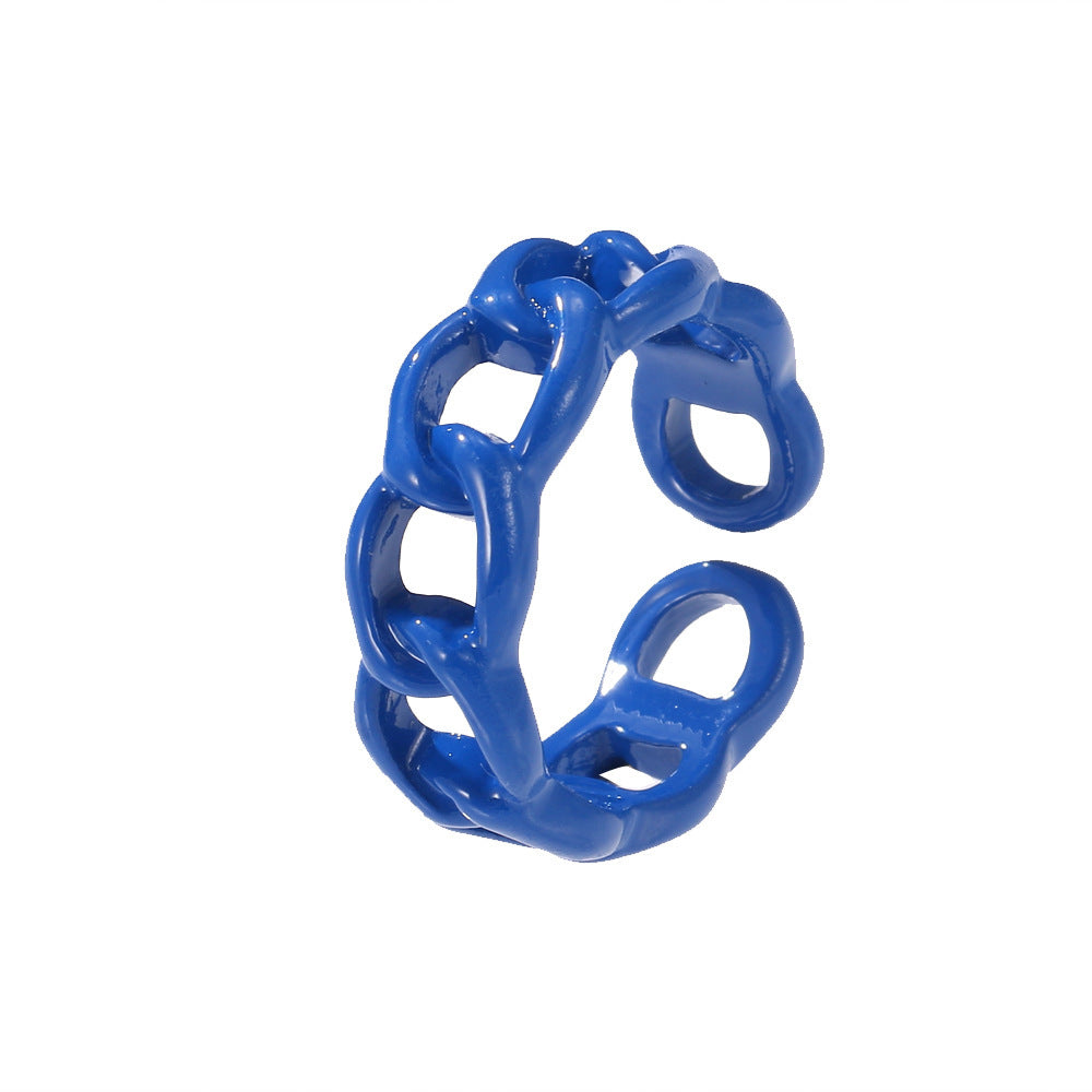 Vintage Golden Heart Smile Rings Set For Women