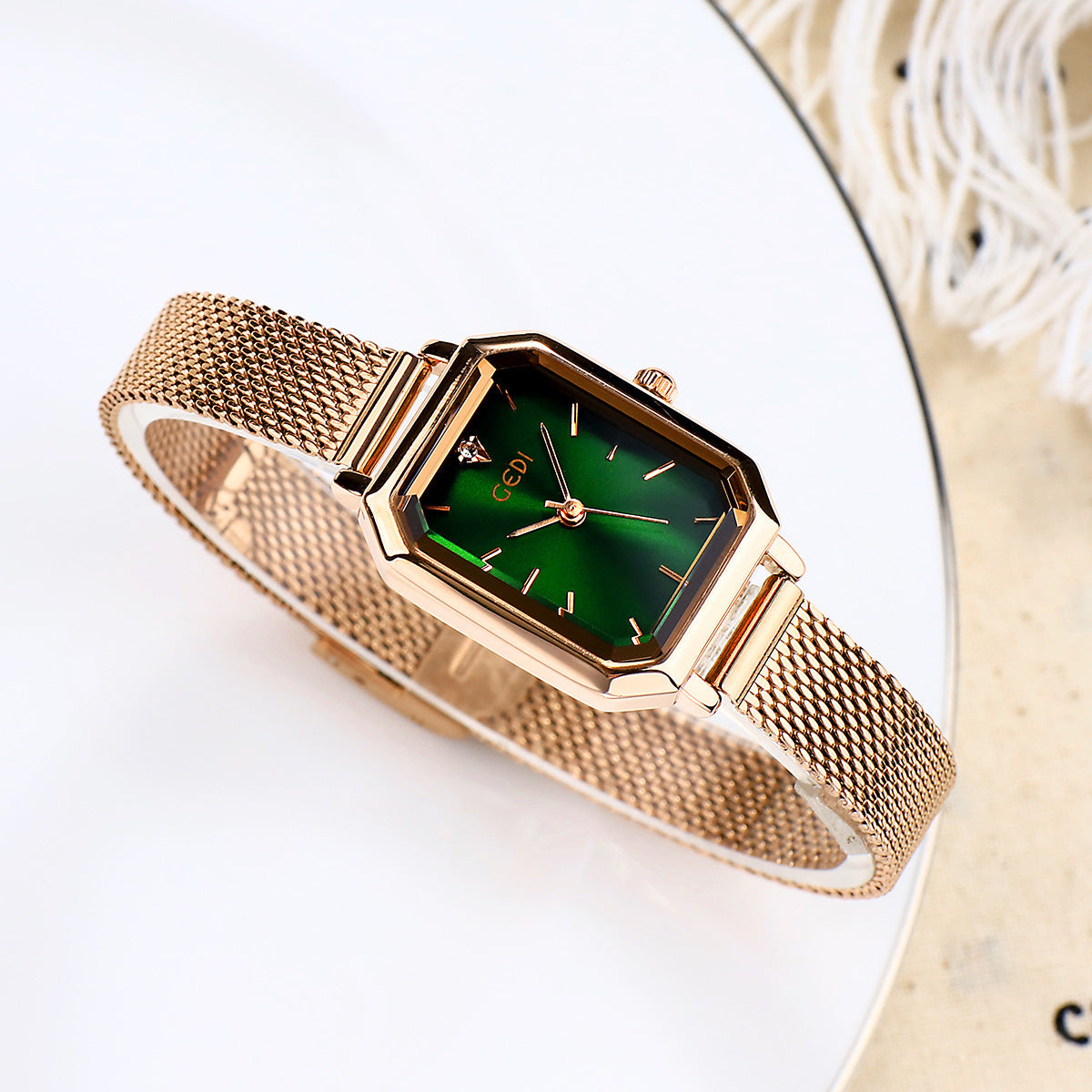 Simple All-match Casual Watch Women's Square Retro