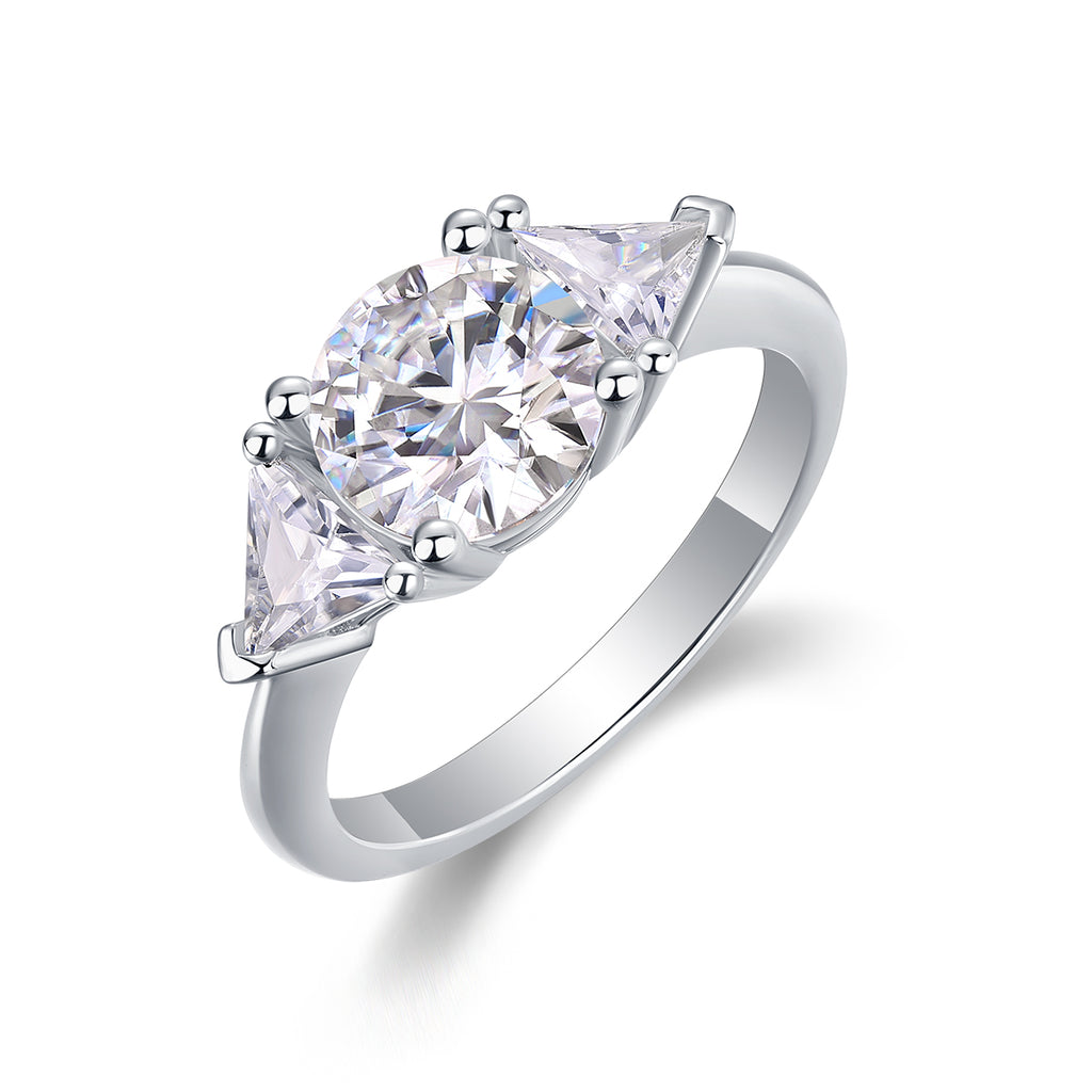 1Ocean Diamond - A Fashionable And Luxurious Jewelry Piece Set With 2-carat Moissanite S925 Sterling Silver And Platinum-plated Diamond Prohibit TikTok sales