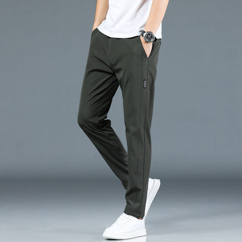 Men's Casual Pants Ice Silk Men's Pants Straight Trousers Men's Trousers Men's Fashion Casual