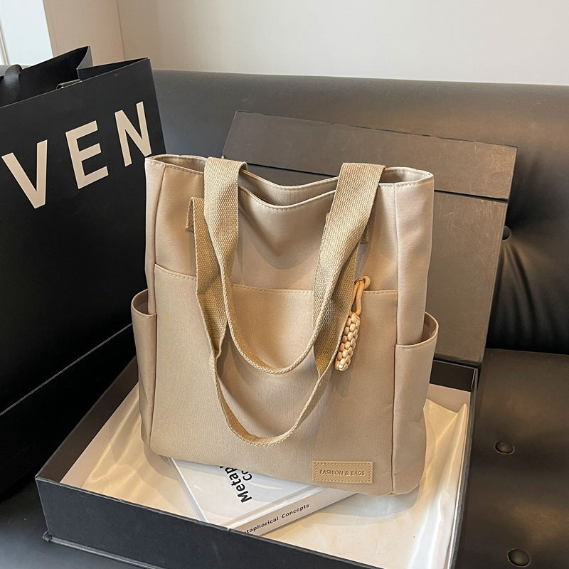 Women's All-match Underarm Large Capacity Canvas Satchel