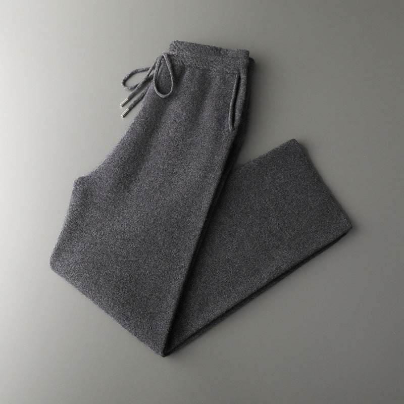 Men's New Cashmere Pants Square Meters Thickening Wide Leg Pants