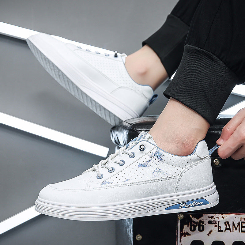 Men's Sports Korean Style Versatile White Trendy Breathable Casual Men's Shoes