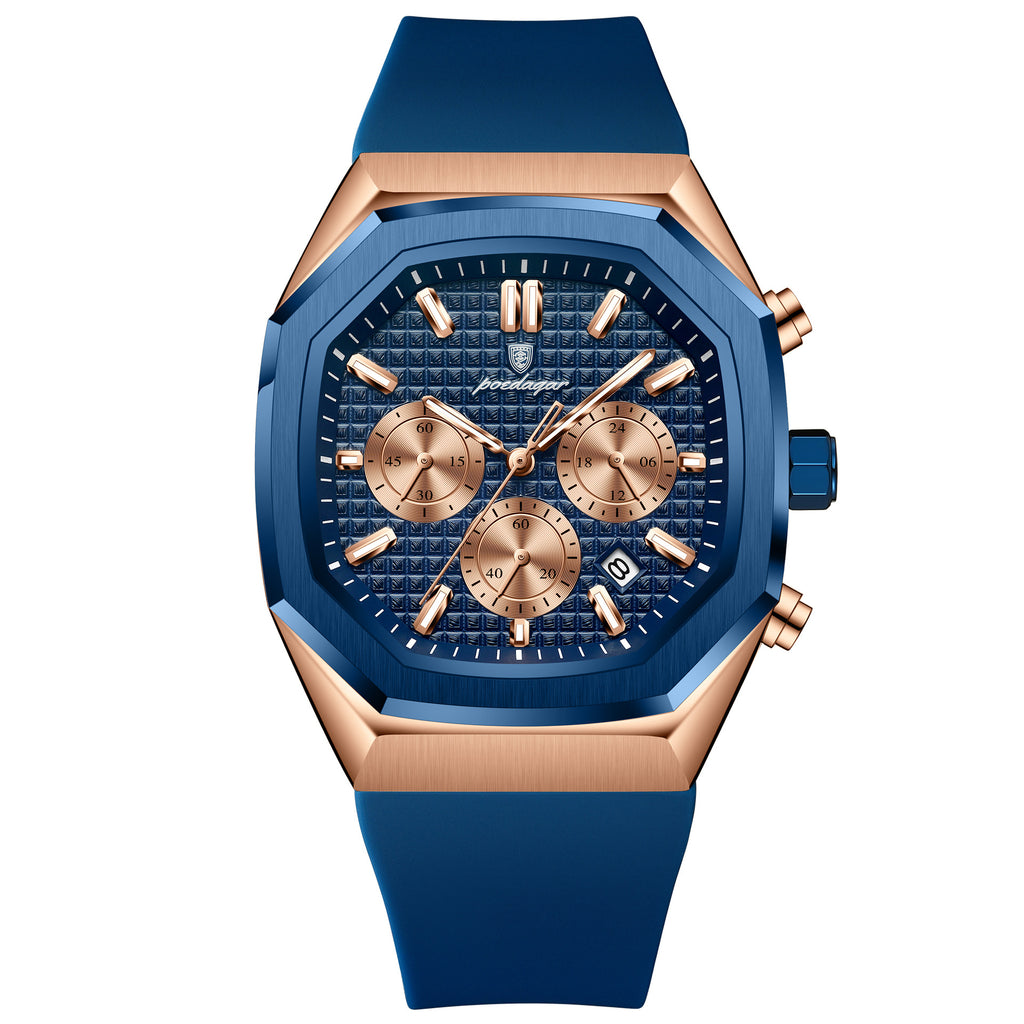Multifunctional Six-pin Calendar Men's Watch Large Dial
