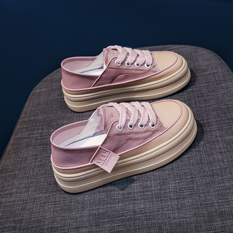 Simple And Versatile Casual Thick Soled Canvas Shoes For Women