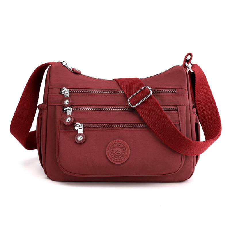 Nylon Crossbody Cloth Bag Large Capacity Multi-compartment