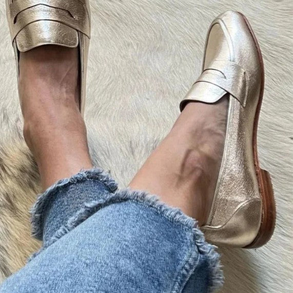 Casual Flat Round Toe Loafers Plus Size Slip-on Shoes