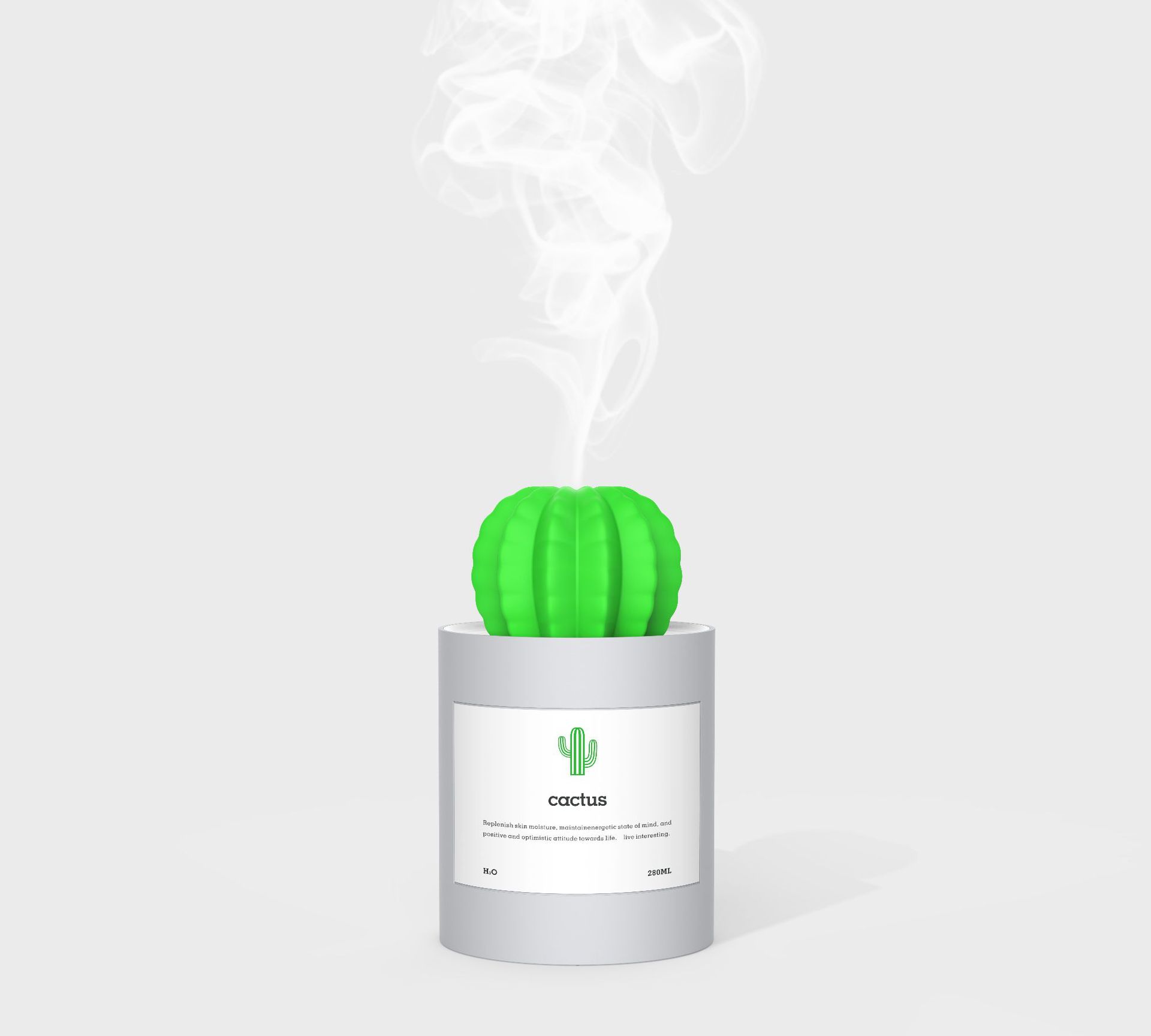 Air Humidifier Soft LED Light Cactus Ultrasonic Aroma Essential Oil Diffuser For Home Car USB Mini Air Purifier