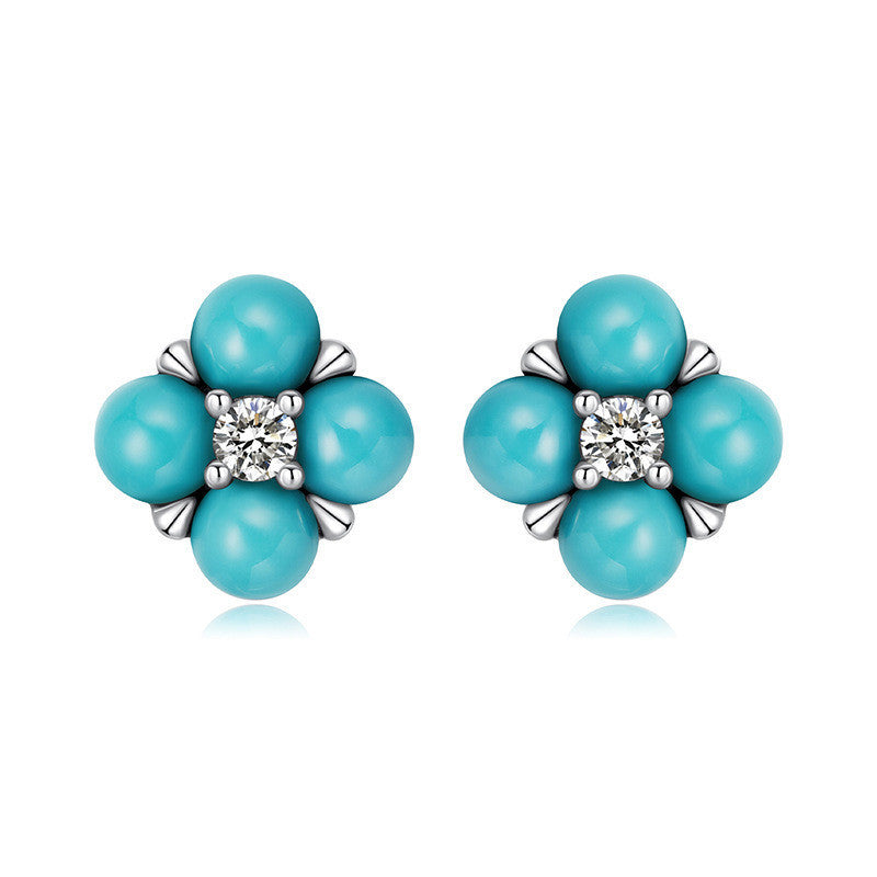 Simple And Retro Style S925 Sterling Silver Stud Earrings