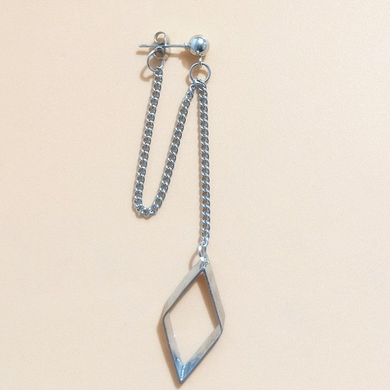 Chain Star Moon Peach Heart Sharp Cone Rhombus Earrings