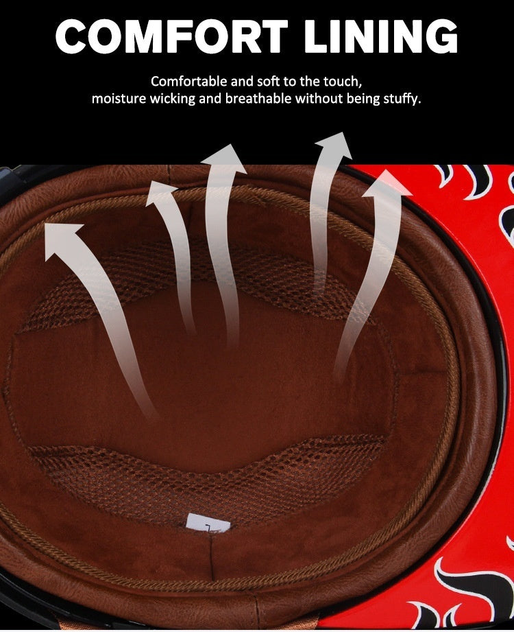 Creative Printed Retro Home Motorcycle Helmet