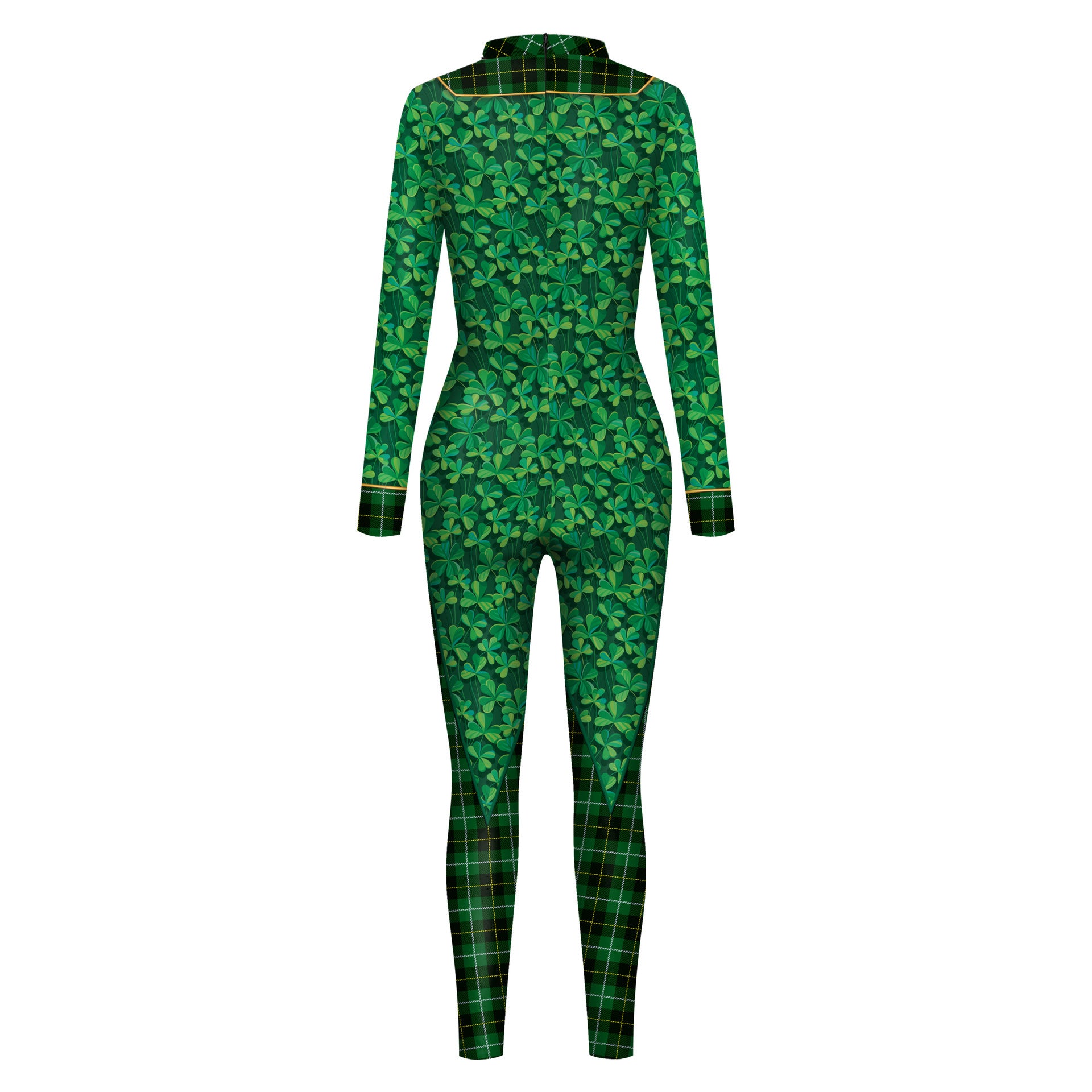 St. Patrick's Day Green Bow Digital Print Performance Dress