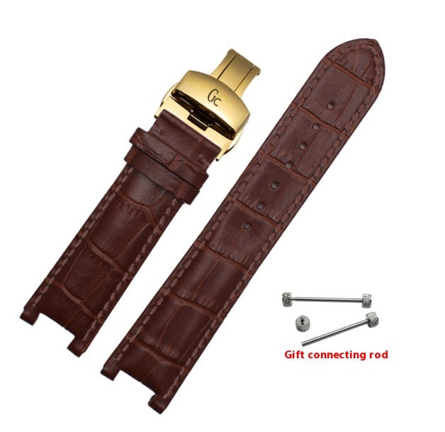 Simple Home Butterfly Clasp Cowhide Watch Strap