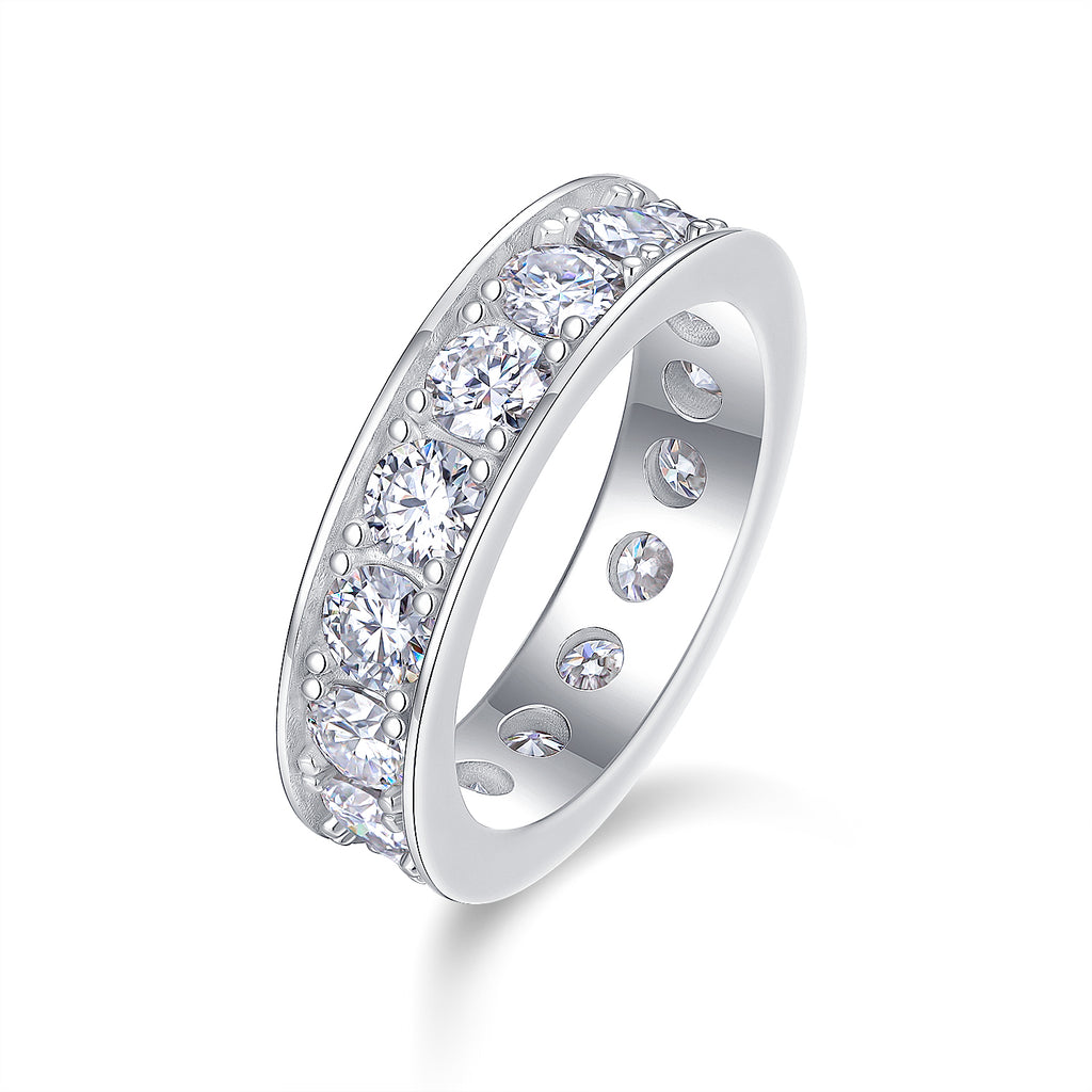 1Flowing Clouds Convey Emotions - A Fashionable And Luxurious Jewelry Piece Set With One-third Carat Moissanite S925 Sterling Silver And Platinum-plated Diamond Prohibit TikTok sales