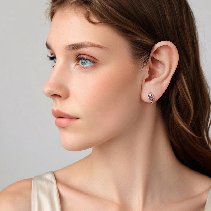 Vintage S925 Sterling Silver Wings Ear Clip Earrings