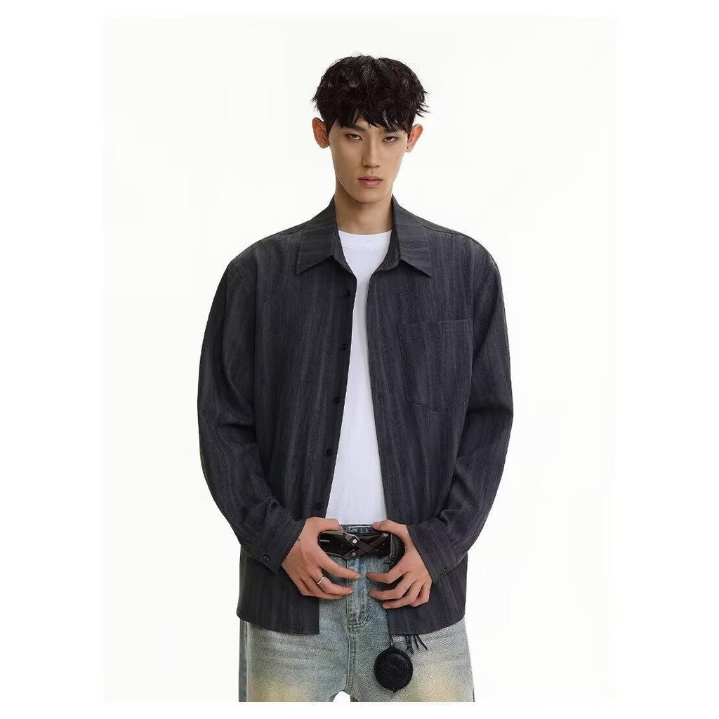 Retro Workwear Men's Long Sleeve High Sense Loose Casual Jacket