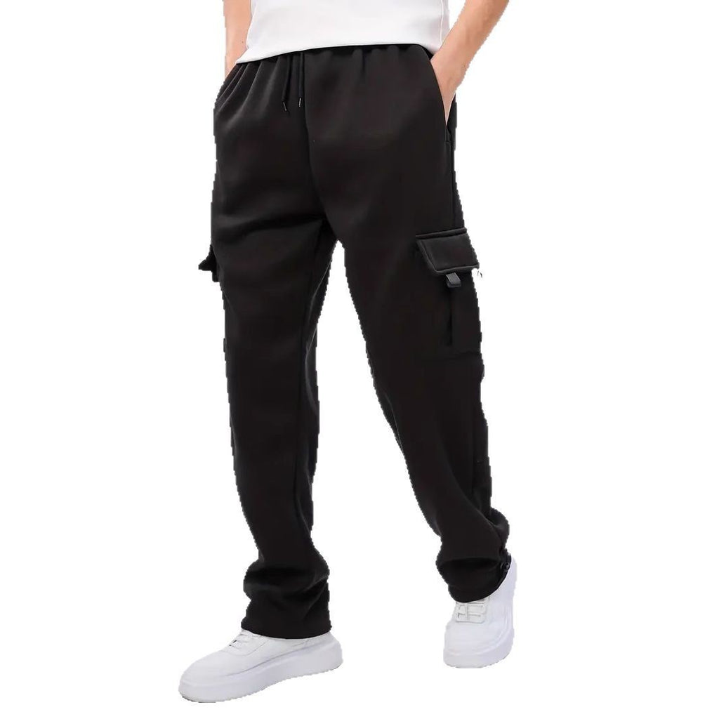 Men's Loose Sweatpants Overalls With Multi-pocket Tether