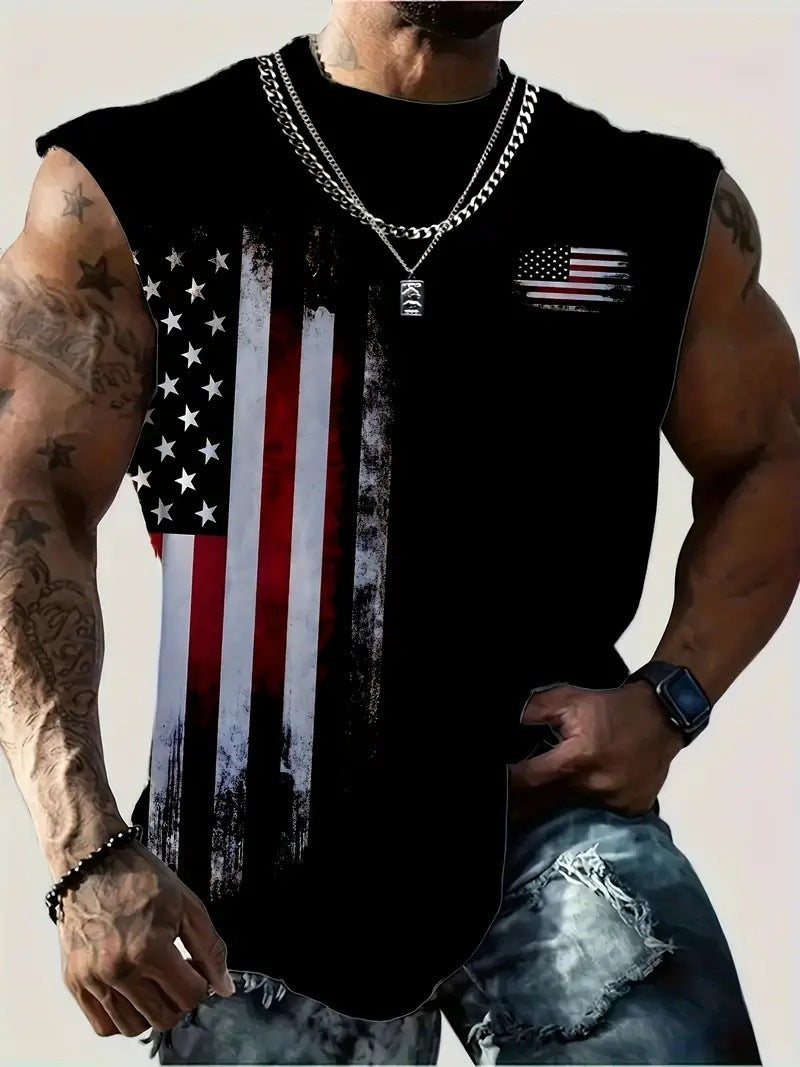 Fashion Personality New Printed Men's Vest Top