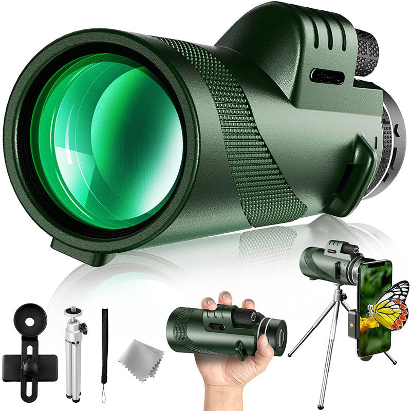 Mobile Phone Camera 40x60 Green Monocular HD