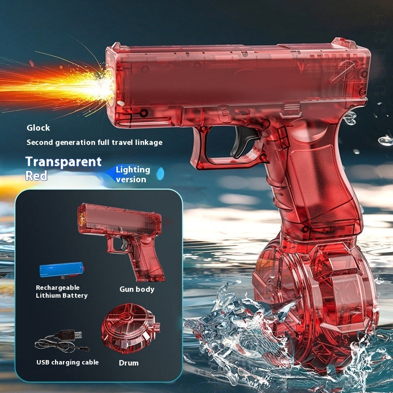 New Ice Mouse Ice Explosion Electric Water Gun Children's High-speed Continuous Hair Linkage Reloading Large Capacity Water Pistols Toy