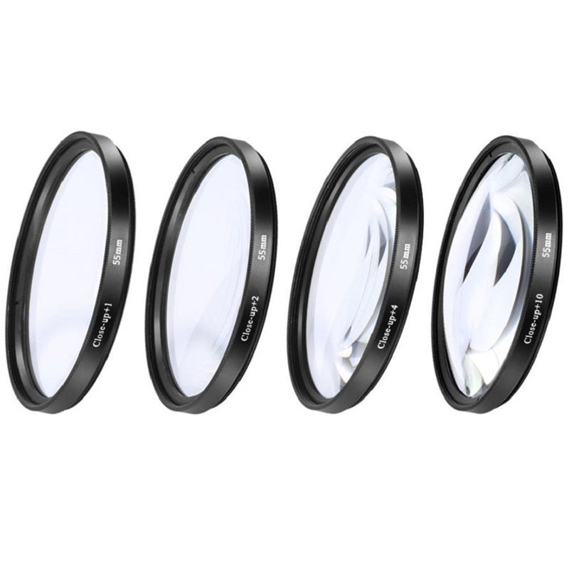 Close-up Lenses Four-piece Set Close Shot Sharp Tool With Nylon Bag