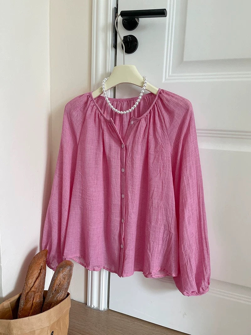 Summer Cotton-Linen Sun-Protective Shirt For Women