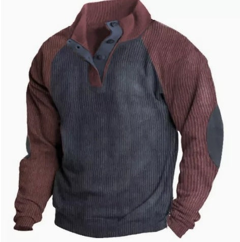 Men's Casual Printed Pullover Sweatshirt Knitwear