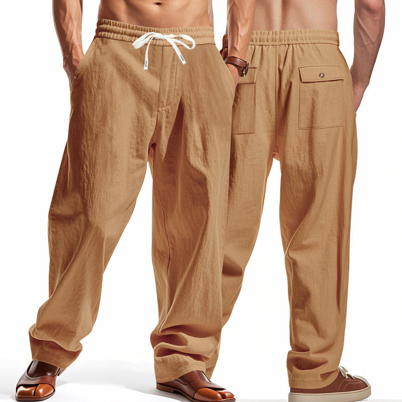 Linen Casual Pants Summer Thin Simple High Street