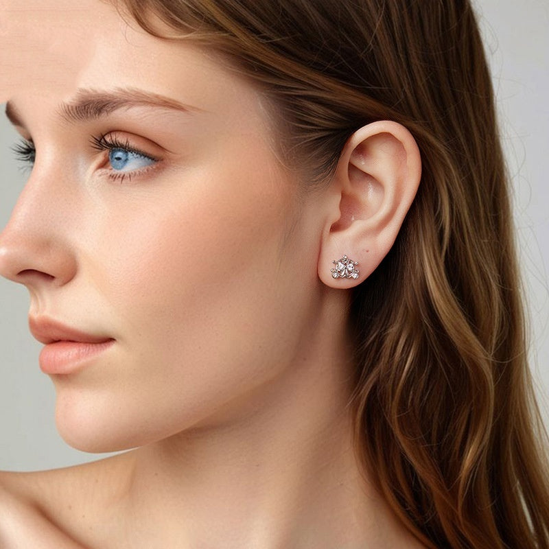 Retro Fairy Tale Pumpkin Car Stud Earrings French Elegant Romantic