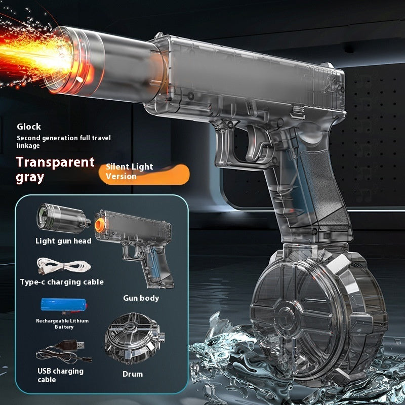 New Ice Mouse Ice Explosion Electric Water Gun Children's High-speed Continuous Hair Linkage Reloading Large Capacity Water Pistols Toy