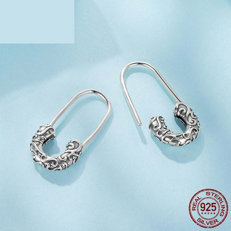 Original Retro Rolling Grass Pattern Clip Ear Hook