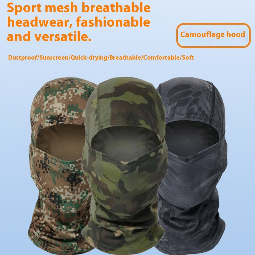 Outdoor Quick-drying Mesh Breathable Cycling Camouflage Headgear