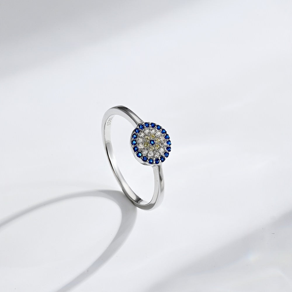 Women's Fashion S925 Sterling Silver Blue Eye Ring
