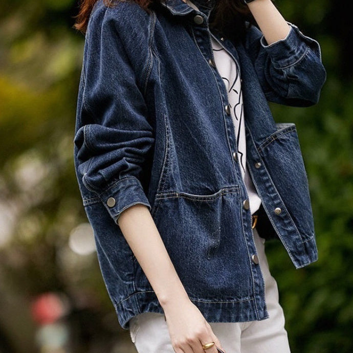 Slimming Baseball Jacket For Women Preppy Style