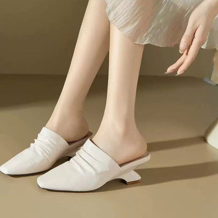 Slippers, Women's Bag, Head, Half Drag, One Foot, Fashionable French Style, Cool Slippers, Trendy