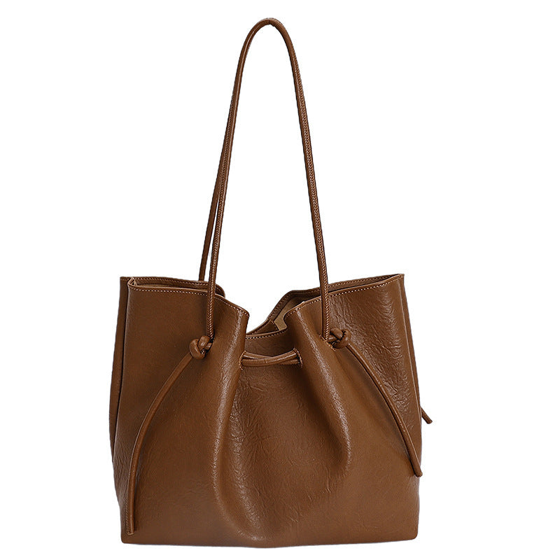 Retro Easy Matching Shoulder Commuter Tote Bag For Work