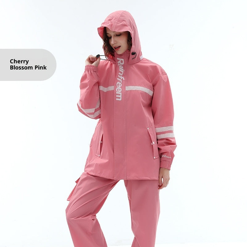 Raincoat Rain Pants Suit Outdoor Fashion Double-layer Split In Stock