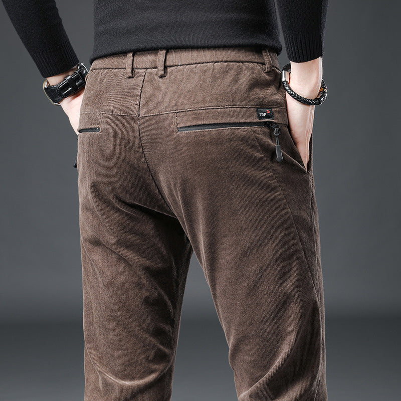 Autumn And Winter High-end Business Men's Corduroy Casual Pants