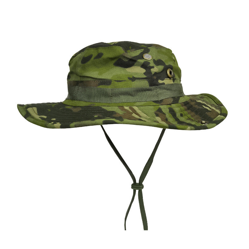 Camouflage Boonie Hat Round Edge Sun-proof Bucket Hat