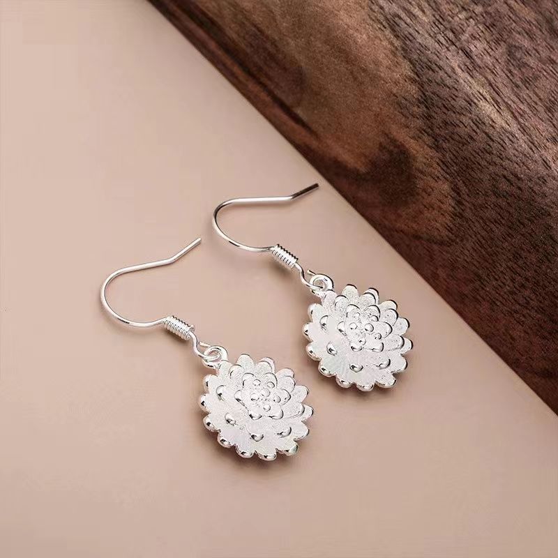 Boutique Cooperized Silver New Chinese Style Miao Silver Earrings