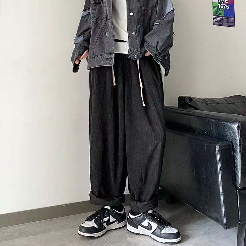 Autumn And Winter Woolen Trousers Men's Straight Fashion Label